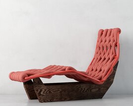 Modern Woven Lounge Chair 02 3Dモデル