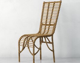 Woven Wooden Chair Modelo 3d