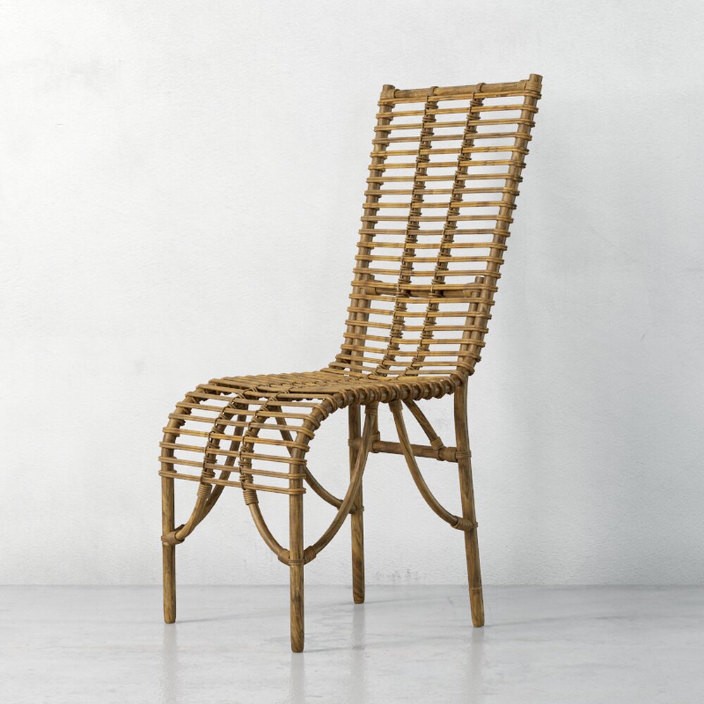 Woven Wooden Chair Modello 3D