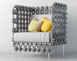 Knotted Frame Armchair Modelo 3d