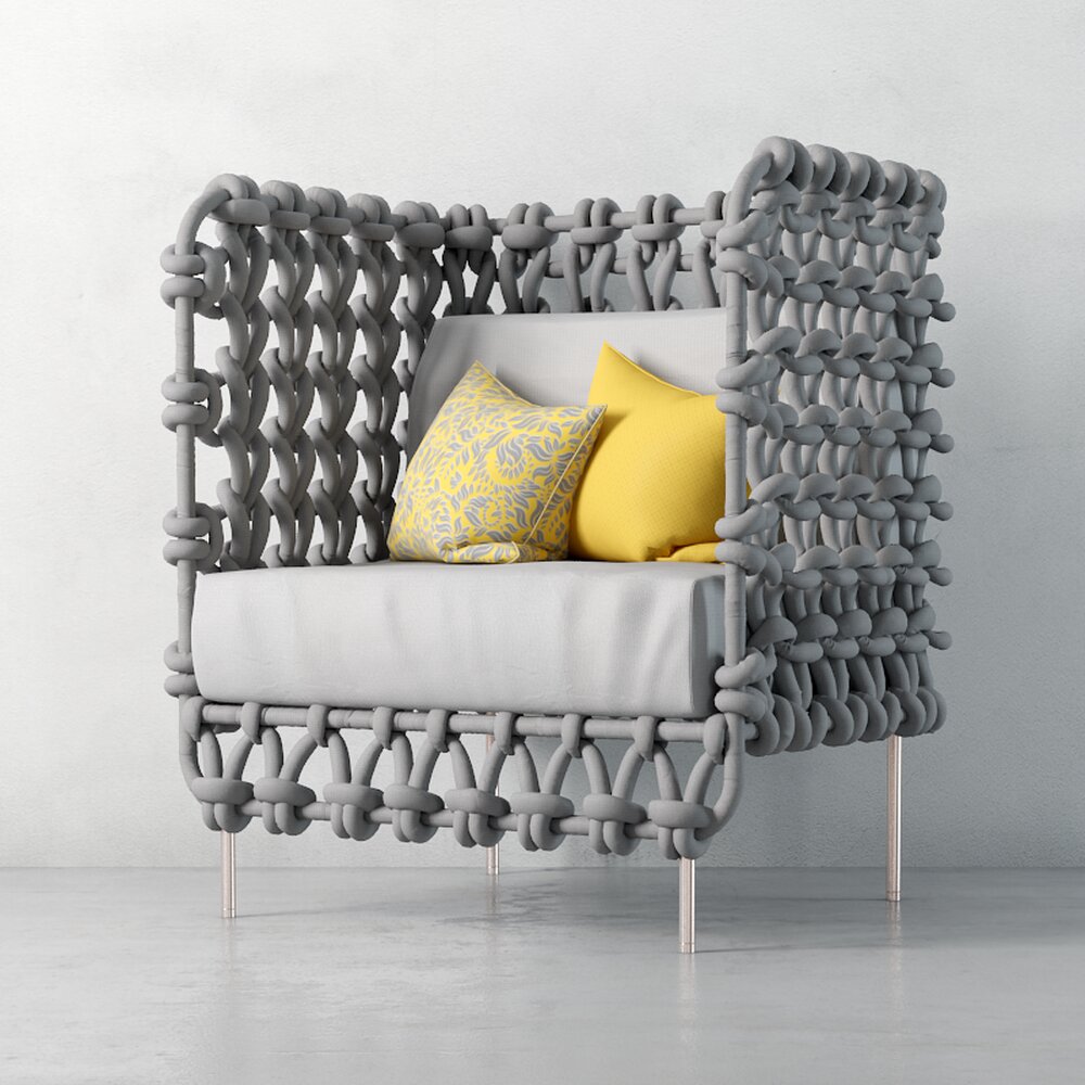 Knotted Frame Armchair Modello 3D