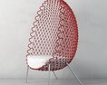 Modern Red Netted Chair Modelo 3D