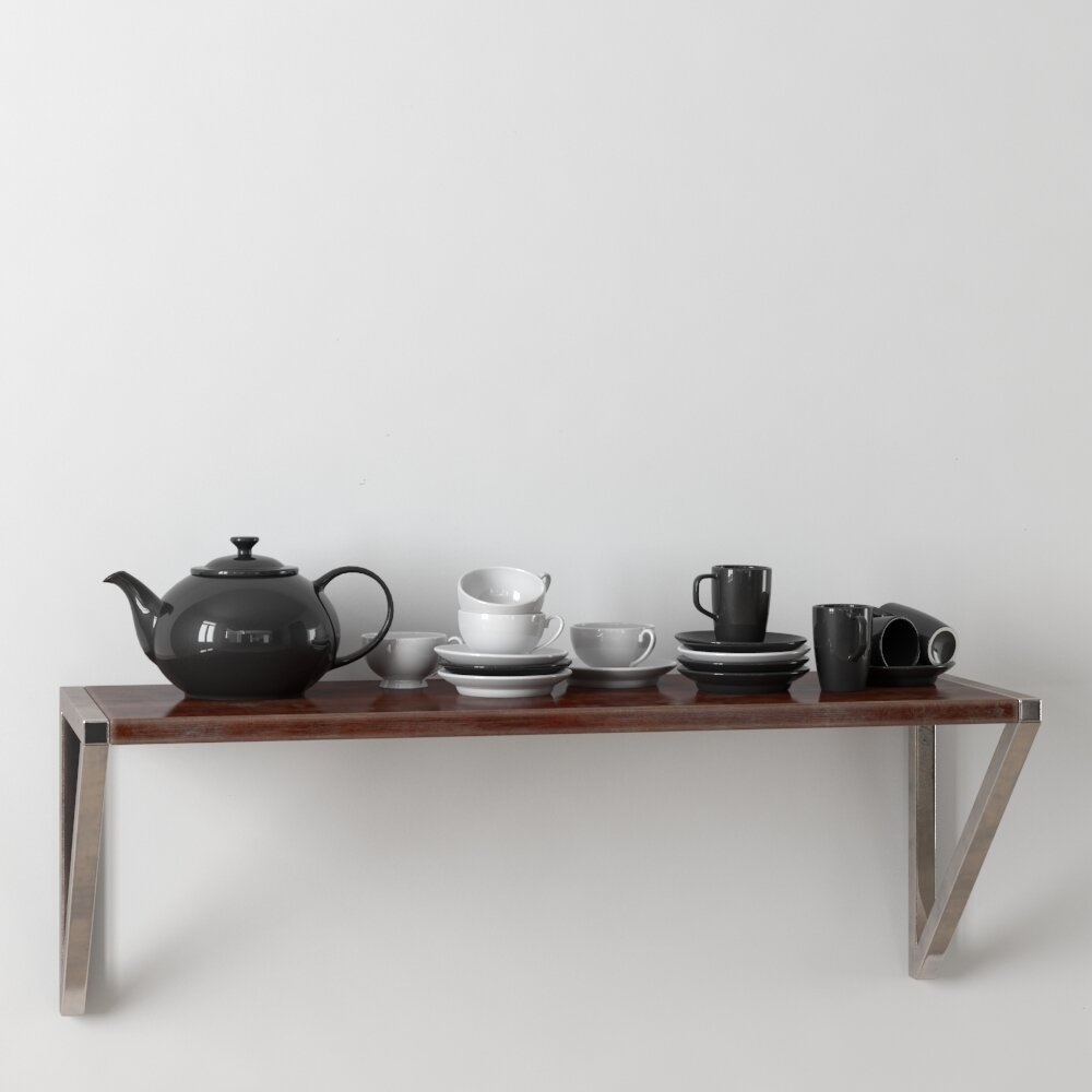 Tea Set Display 3D-Modell