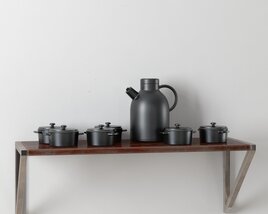 Minimalist Kitchenware Set 3D 모델 