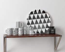 Modern Geometric Kitchenware Collection 3D 모델 