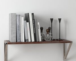 Modern Bookshelf Decor Modelo 3d