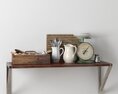 Rustic Kitchen Shelf Decor 02 3d model