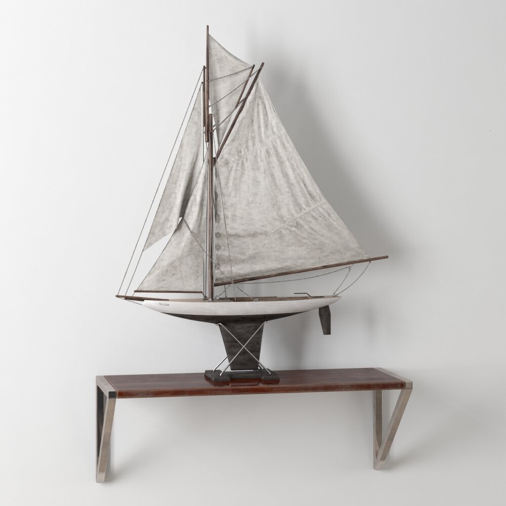 Sailboat Model Display 3D-Modell