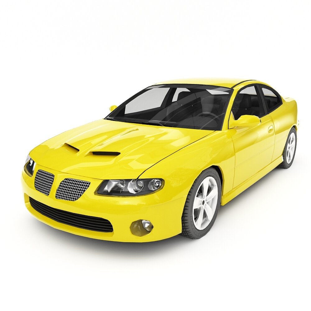 Yellow Sports Coupe 3D 모델 
