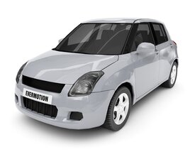 Compact Hatchback Car 3D-Modell