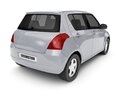 Compact Hatchback Car 3D-Modell Rückansicht