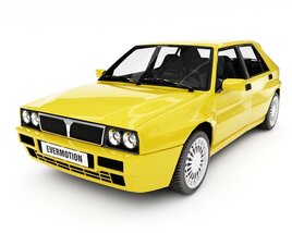 Yellow Sports Coupe 02 Modèle 3D
