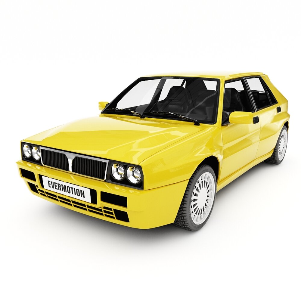Yellow Sports Coupe 02 3D-Modell