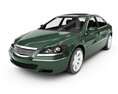 Green Sedan Car 3D模型