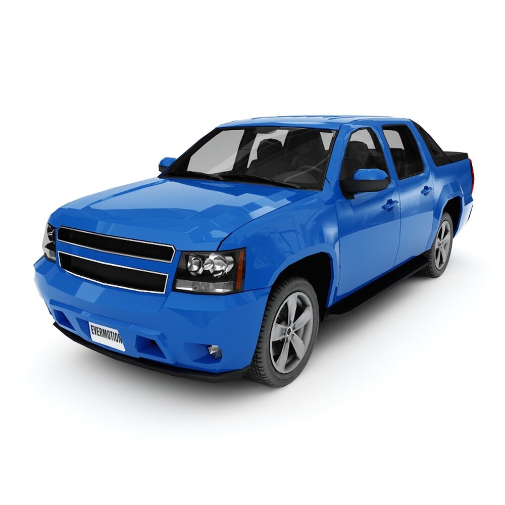 Blue Pickup Truck 3d model