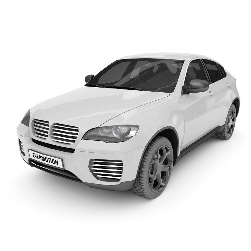 White SUV Car Model Modelo 3D