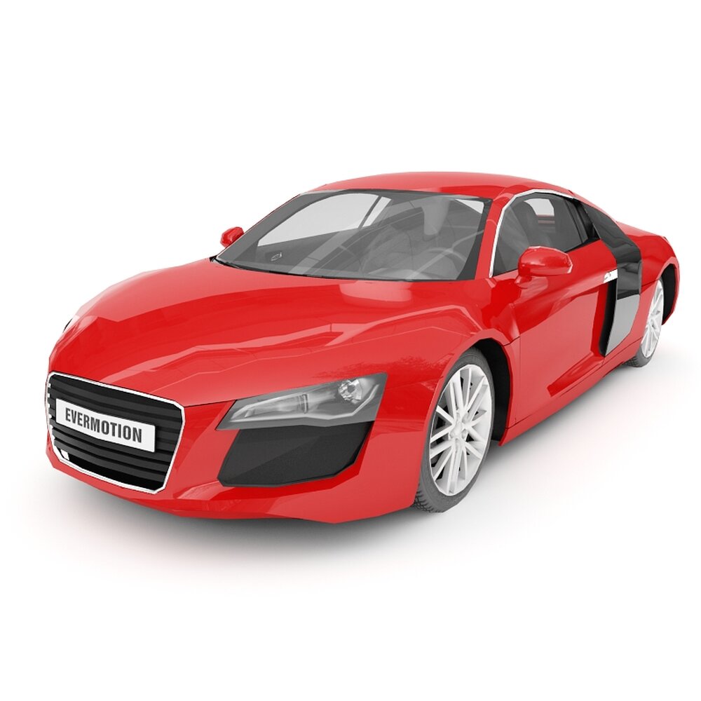 Red Sports Car Model 3d model