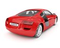 Red Sports Car Model 3D 모델  back view