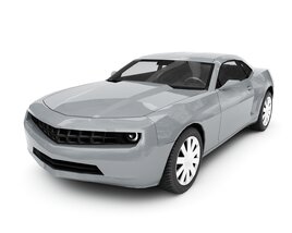 Silver Sports Coupe 3D-Modell