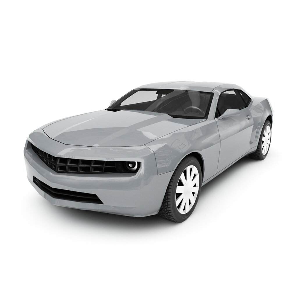 Silver Sports Coupe 3D 모델 