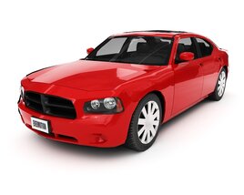 Red Sedan Vehicle Modelo 3d