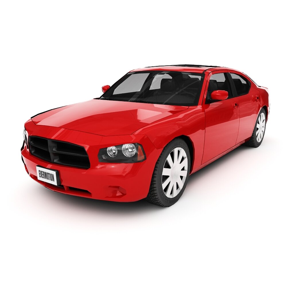 Red Sedan Vehicle Modello 3D