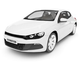 Modern White Coupe 3D модель