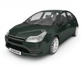 Sleek Green Sedan 3Dモデル
