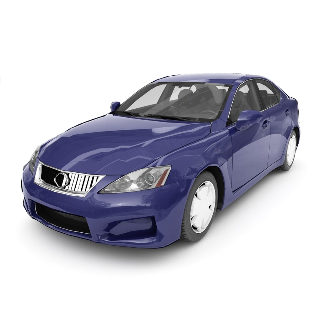Blue Sports Coupe 3D-Modell