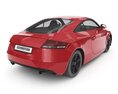 Luxury Sports Coupe 3D 모델  back view