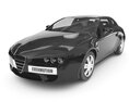 Sleek Black Sedan 02 3D 모델 