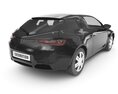 Sleek Black Sedan 02 3D модель back view