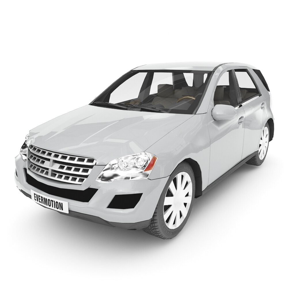 Compact Hatchback Car 02 3D 모델 