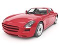 Red Sports Car Model 02 Modello 3D
