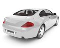 Luxury Sedan Car 3D 모델  back view