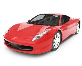 Red Sports Car Modello 3D