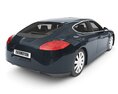 Modern Luxury Sedan 3D 모델  back view