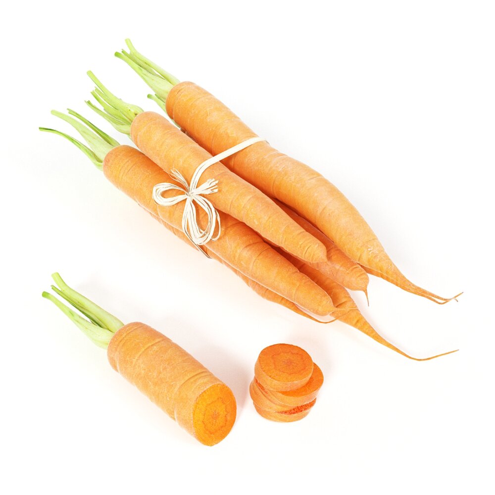 Fresh Carrots 3D model