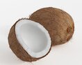 Whole and Halved Coconut 3D-Modell
