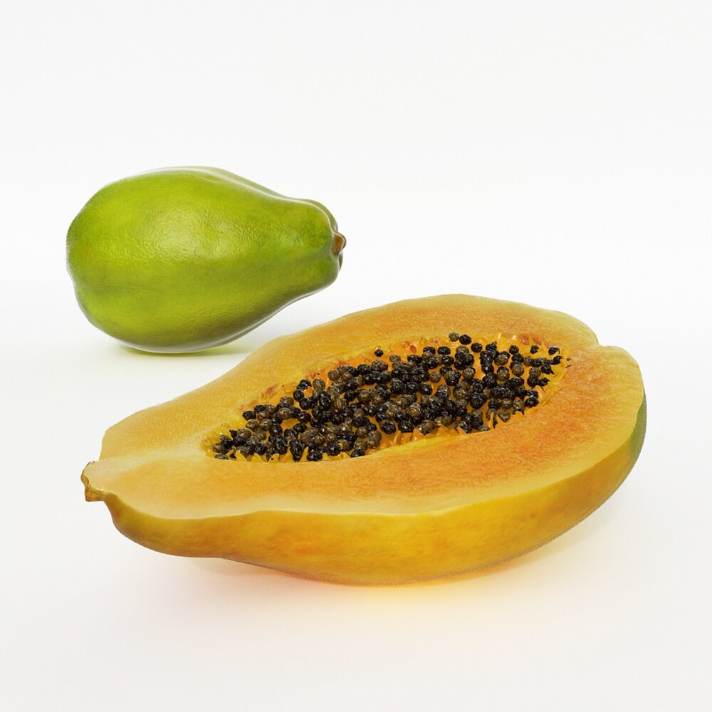 Fresh Papaya 3d model