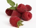 Fresh Raspberries 3d model