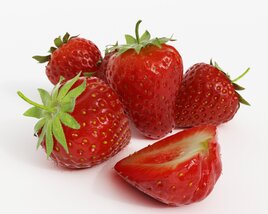 Fresh Strawberries Modello 3D
