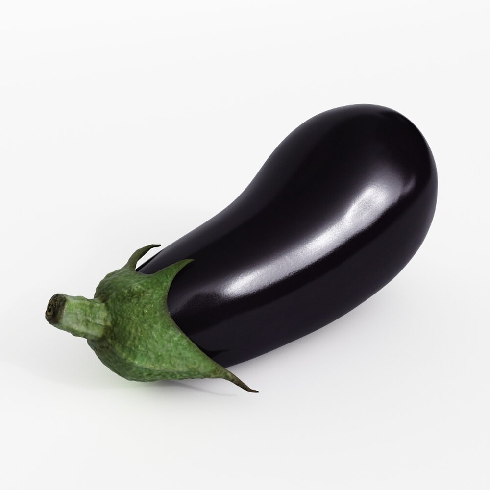Glossy Eggplant 3D模型
