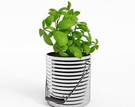 Basil Plant Pot Modello 3D