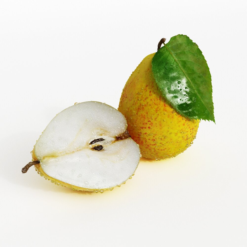 Fresh Pear Halves Modelo 3d