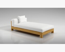 Modern Minimalist Single Bed Modèle 3D