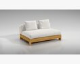 Modern Wooden Daybed Modelo 3d