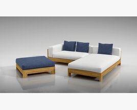 Modern Sectional Sofa Set 3D 모델 