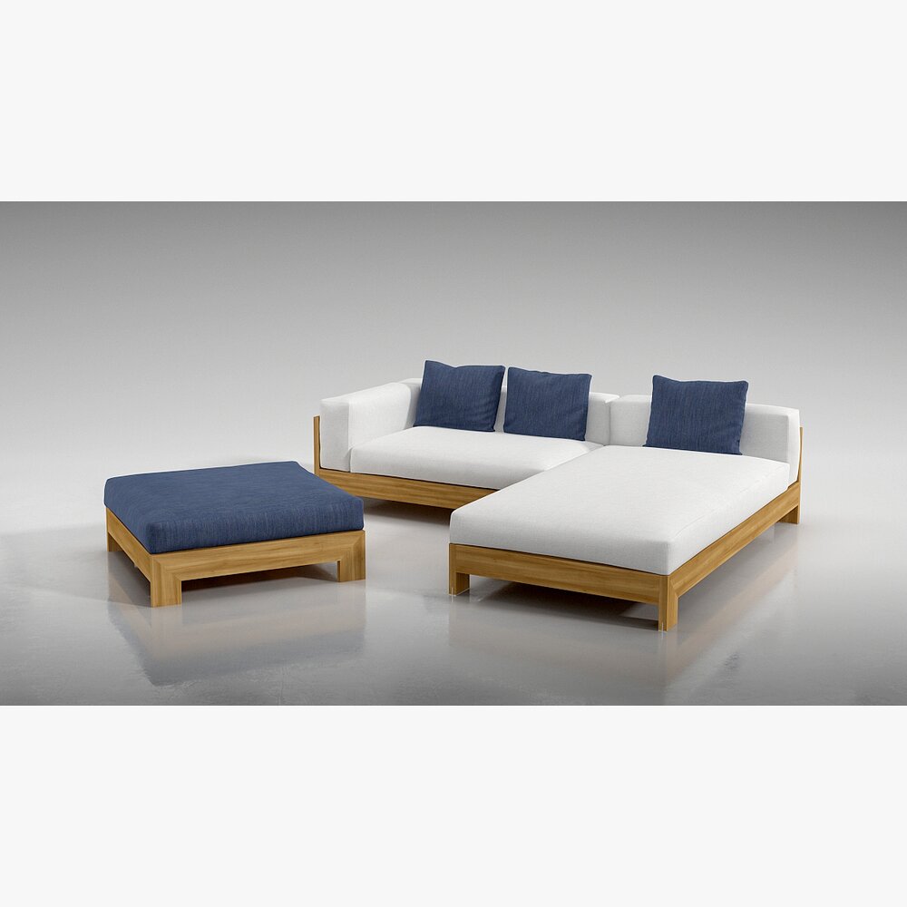 Modern Sectional Sofa Set 3D модель