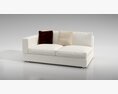 Modern White Sofa 02 3D модель